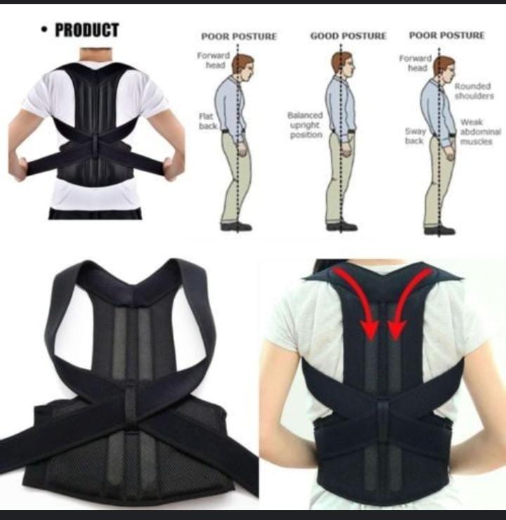 Back Posturm Spine Support Belt Adjustable Adult Corset Posture Correction Belt Body  Health Care. (Made in China) (without box)