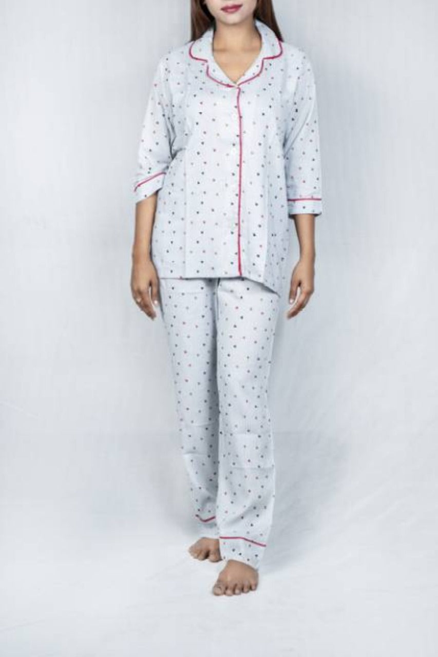 Linen Comfy Night Pajama Suit for Girls &amp; Women