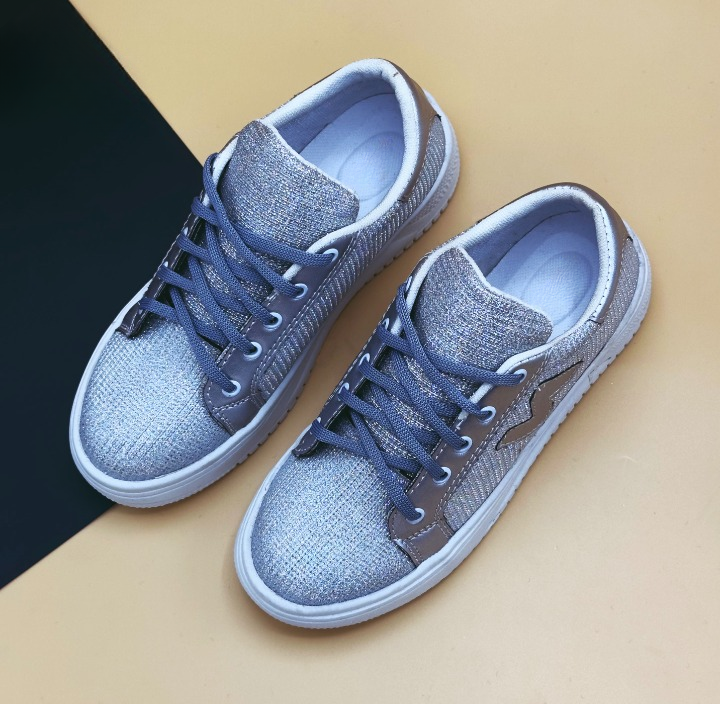 Women's Fashion Glitter Sparkly Bling Light Color Sneakers